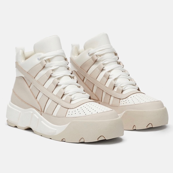 Zara Shoes - ZARA HIGH TOP SNEAKERS SIZE 9